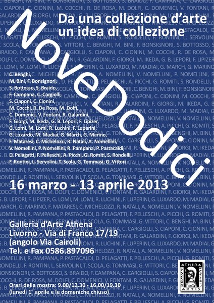 NOVEDODICI alla Galleria Athena di Livorno